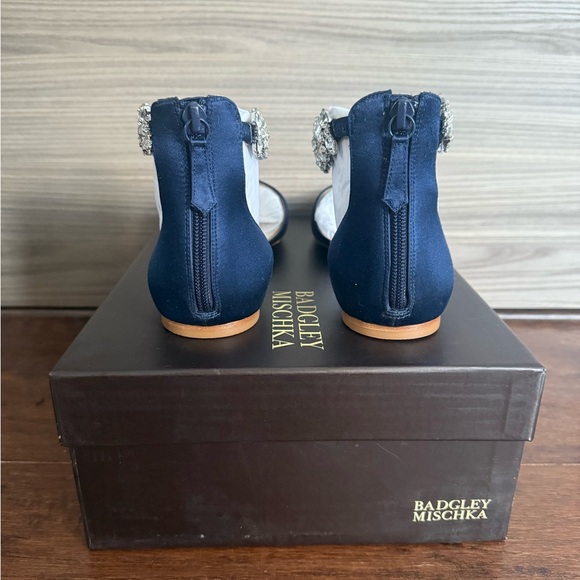 Badgley Mischka Morgen Mary Jane with Crystal Ankle Strap Flats - Picture 14 of 16